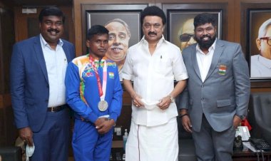 Paralympian Mariyappan Met Honble Chief Minister of TN Sh. MK Stalin