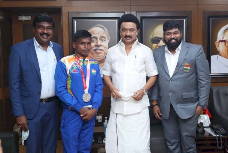 Paralympian Mariyappan Met Honble Chief Minister of TN Sh. MK Stalin
