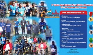 Tamilnadu won 16 medals at 3rd Indian Open National Para Athletics